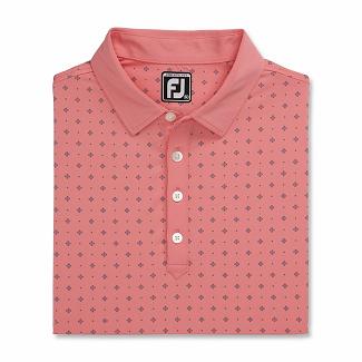 Men's Footjoy Athletic Fit Golf Polo Pink NZ-456145